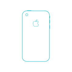 Digital Apple Iphones Apple Iphone 3Gs 3Rd Gen Printable Line Art Svg, Free Vectors File